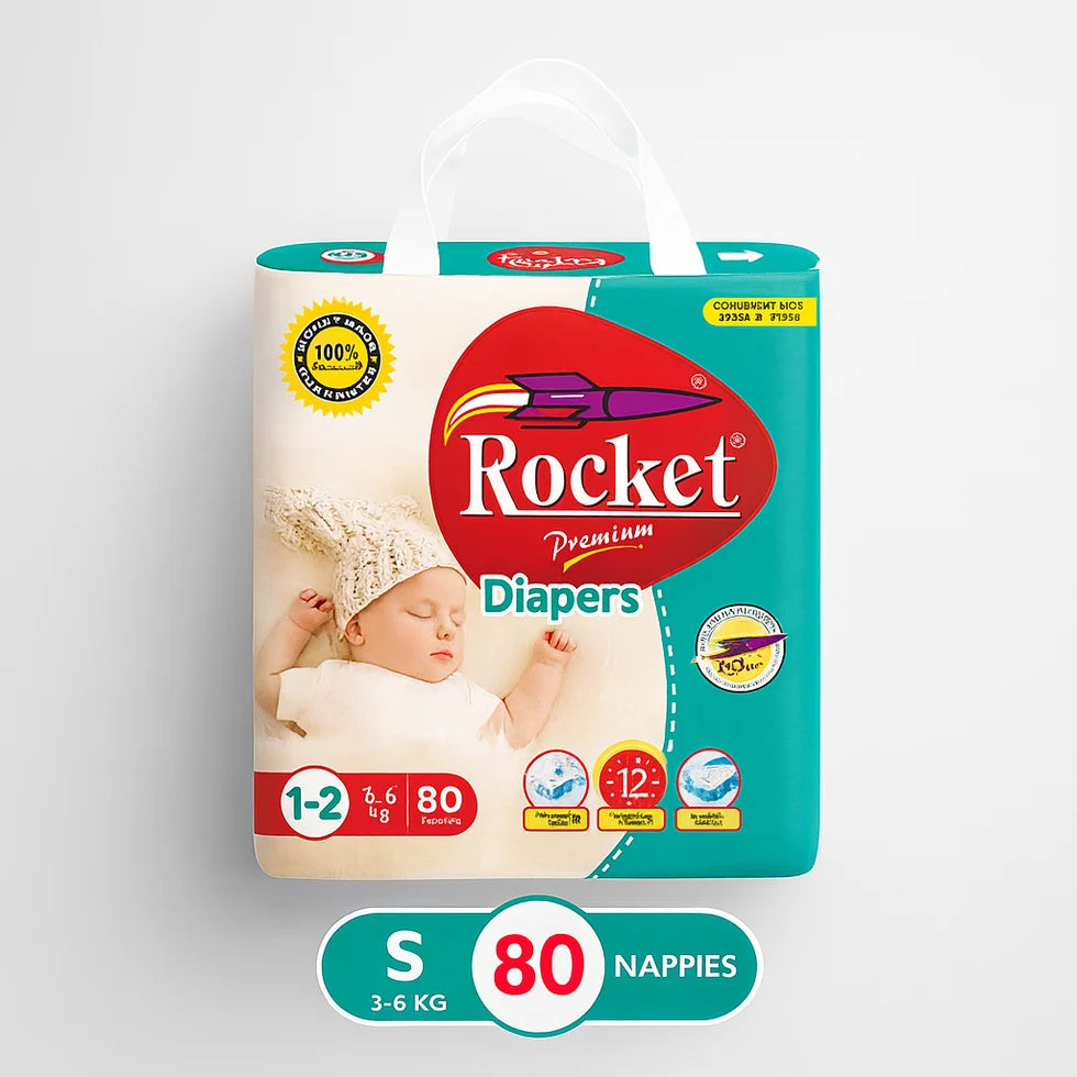 Rocket Diapers New Born Baby Pack (2-5 Kg) 40 Pcs