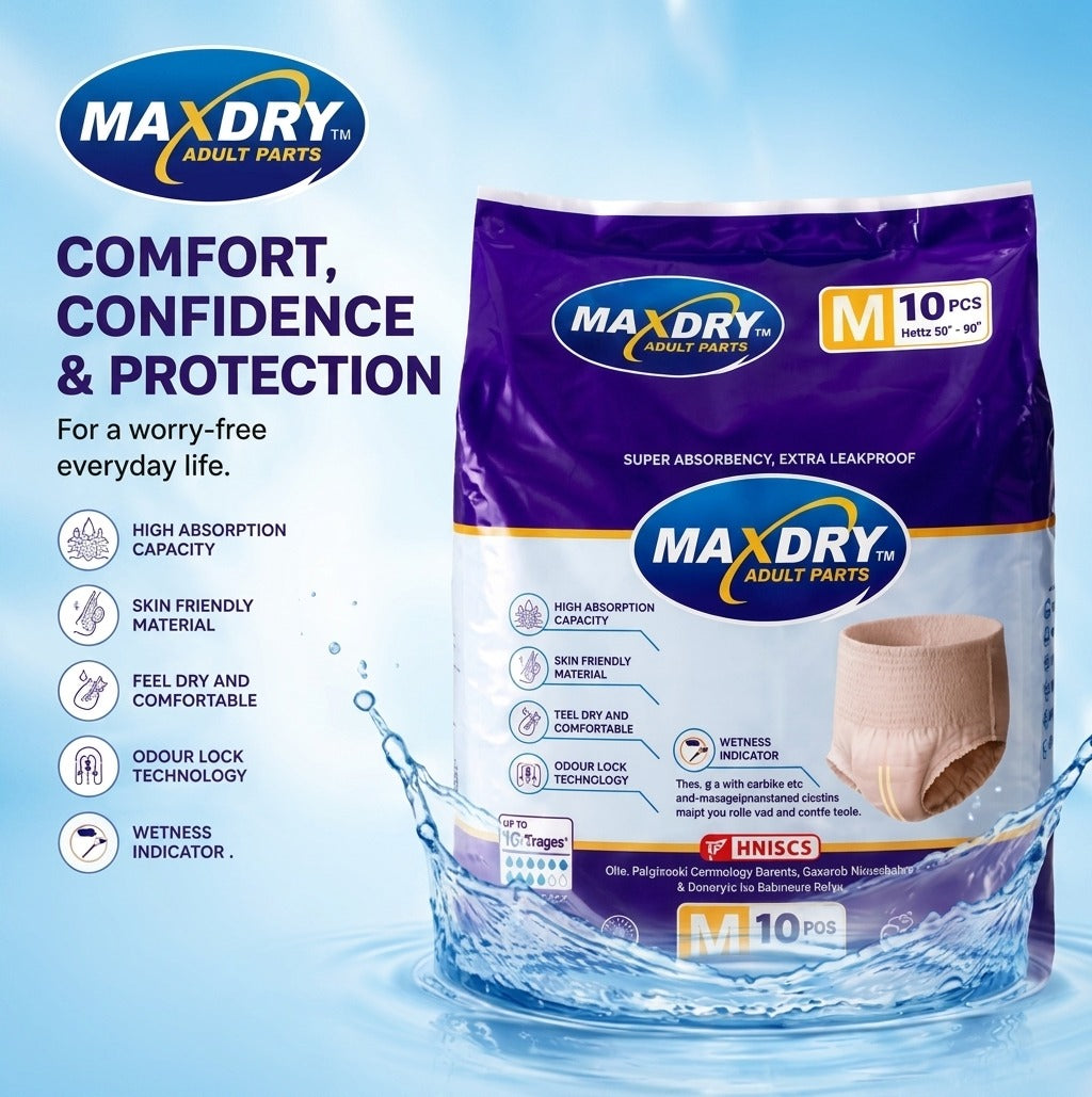 Max Dry - Adult Pants Ultra Absorbent Protection Upto 12 Hours